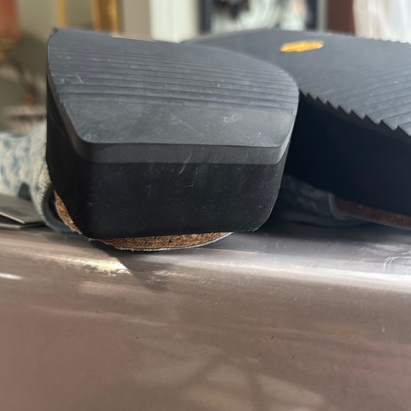 Palm Angels Blue and Black Sandals with Platform Sole - Picture 7 of 8